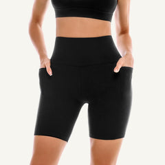Leafigure 2 Pack Womens Biker Shorts with Pockets, High Waisted Yoga Shorts for Women Running Gym and Workout