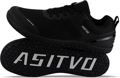 ASITVO Wide Barefoot Shoes Men Gym Zero Drop Sole Minimalist Cross Trainer Width Toe Box Sneakers Grounding Knit No-Sew Upper TPU Toe and Heel Colorful