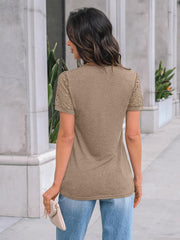 AUTOMET Women's Short Sleeve Shirts Dressy Lace Summer Tops 2026 Spring Trendy Casual T-Shirts Cute Work Outfits Blouses