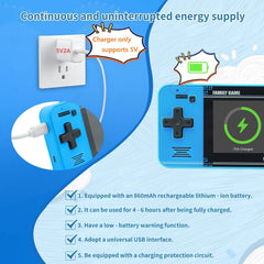 Handheld Game for Kids -Preloaded 220 Retro Video Games, Portable Gaming Player with Rechargeable Battery 3.0" LCD Screen, Mini Arcade Electronic Toy Gifts for Boys Girls (Blue)
