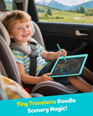 TEKFUN LCD Writing Tablet for Kids, 10-inch Coloring Drawing Pad, Mess Free Doodle Board, Airplane Travel Toys for Boys and Toddlers, Gifts for 3 4 5 6 7 8 Year Old Girls(Green)