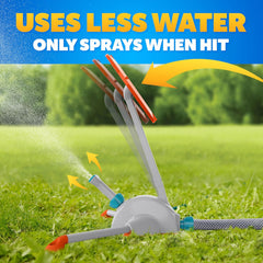 Blue Marble Toss 'N Soak Outdoor Sprinkler Game - Outdoor Water Play, Toss A Bean Bag & Soak Your Friends for Backyard Water Fun, Connects to Garden Hose, Kids Sprinklers for Yard, Yard Water Toys