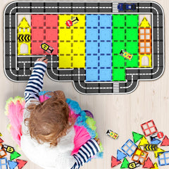 Magnetic Tiles - Road Set, Magnetic Building Blocks, Preschool Montessori Toys Gift for 3+ Year Old Boys and Girls, Sensory Christmas Toys for Kids Aged 3-5 and 4-8, Ideas for Toddler with Autism