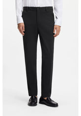 Tapered-fit trousers in stretch seersucker