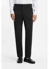 Tapered-fit trousers in stretch seersucker