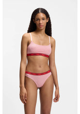 Three-pack of stretch-cotton thongs with logo details