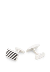 Cufflinks with coloured lines
