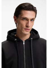 Cotton-terry zip-up hoodie with signature-stripe trims
