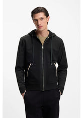 Cotton-terry zip-up hoodie with signature-stripe trims