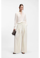 Relaxed-fit blouse in sandwashed silk