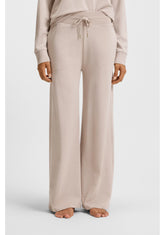 Melange-jersey tracksuit bottoms with logo plate