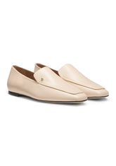 Leather loafers with Double B monogram trim