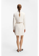 Regular-fit blazer in cotton-blend bouclé