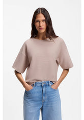 Relaxed-fit sweater in cotton and virgin wool