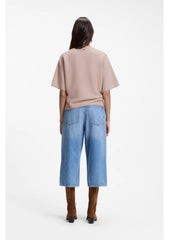 Relaxed-fit sweater in cotton and virgin wool