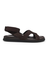 Suede sandals with Double B monogram