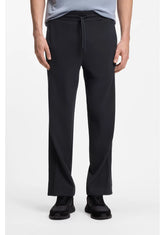 Regular-fit jersey trousers with jacquard tape