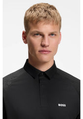 Active polo shirt with moisture management
