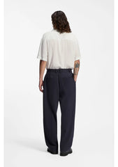 Modern-fit trousers in performance-stretch seersucker