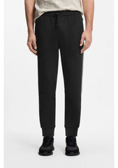 Triangle-jacquard tracksuit bottoms with rubberised logo