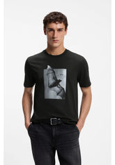 Cotton-jersey T-shirt with graphic artwork
