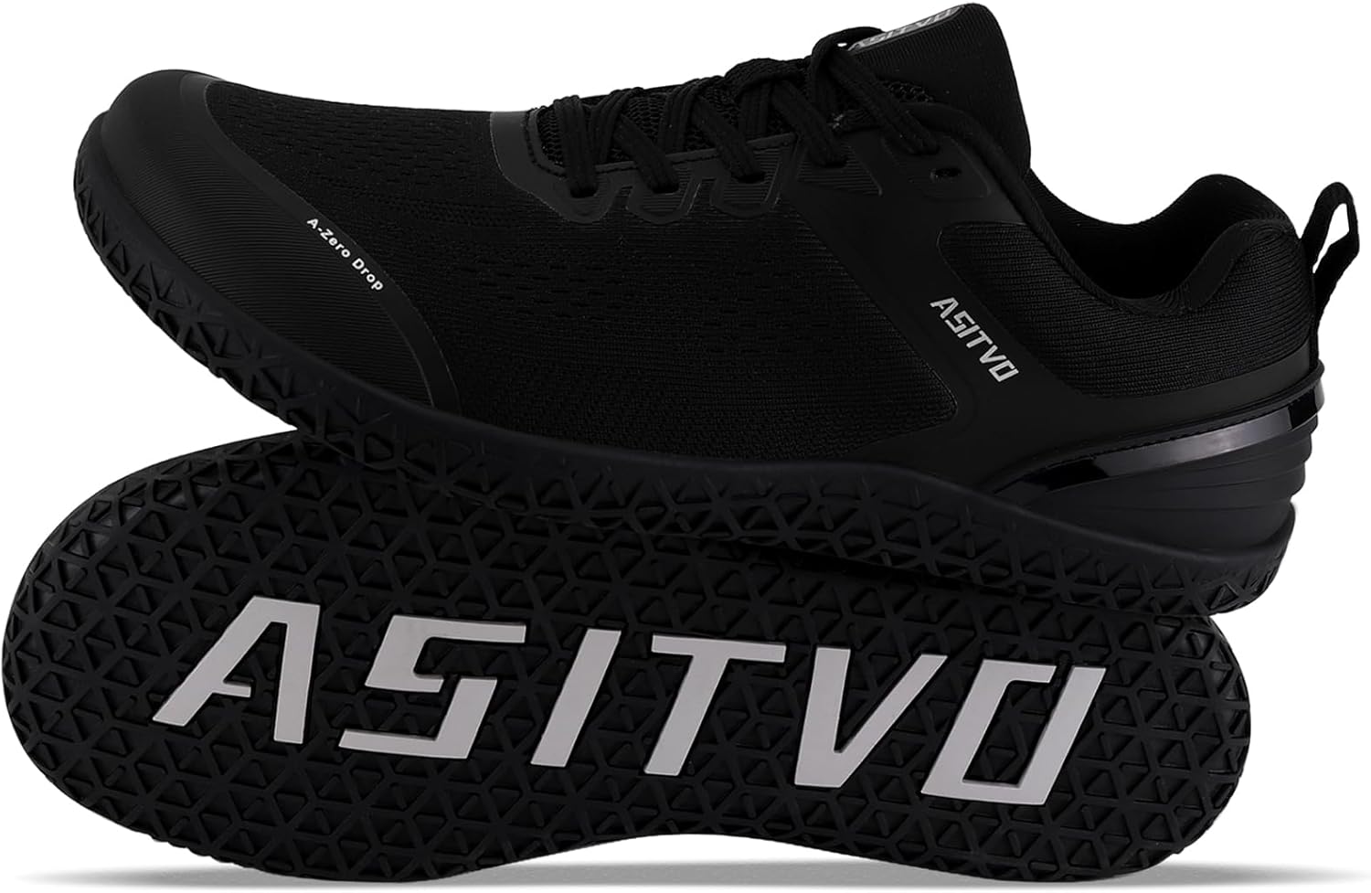 ASITVO Wide Barefoot Shoes Men Gym Zero Drop Sole Minimalist Cross Trainer Width Toe Box Sneakers Grounding Knit No-Sew Upper TPU Toe and Heel Colorful