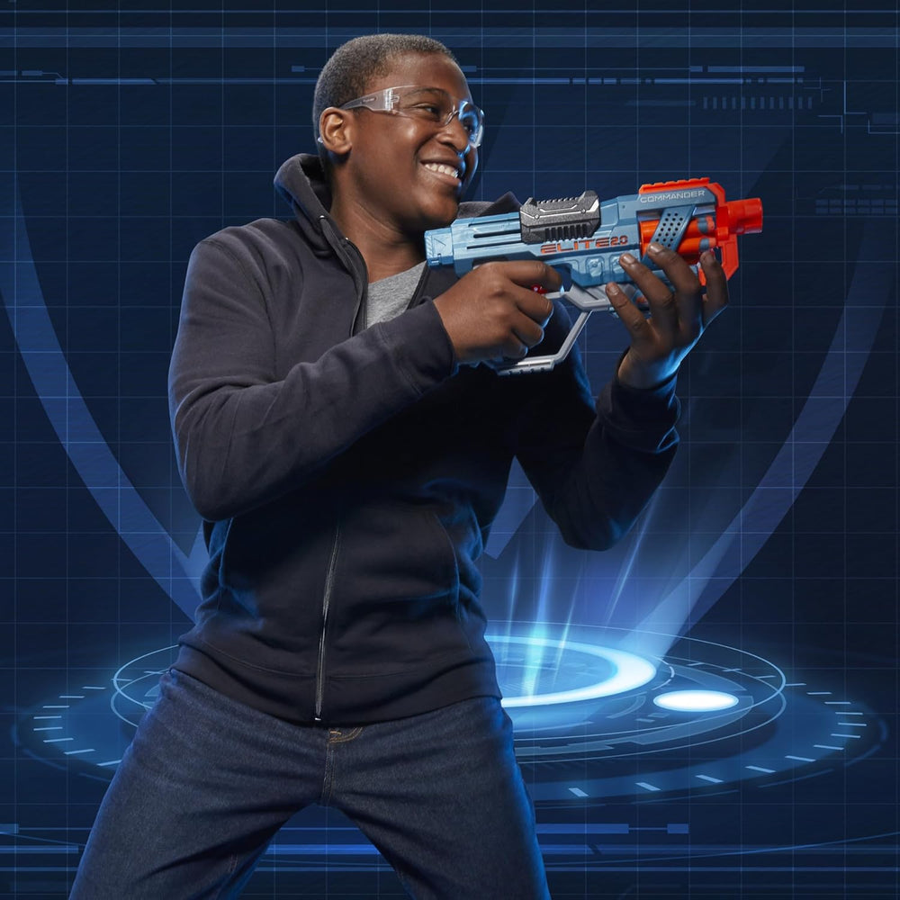 NERF Elite 2.0 Commander RD-6 Dart Blaster, 12 Darts, 6-Dart Rotating Drum, Outdoor Toys, Ages 8 and Up