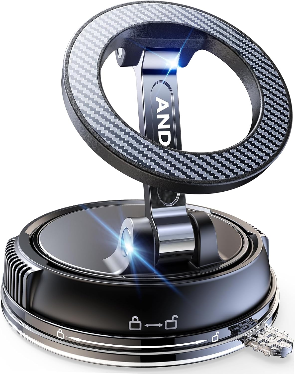ANDERY Car Phone Holder for Magsafe [78+LBS Strongest Suction & 2400gf Magnetic] 360° Adjustable Car Phone Mount, Phone Holders for Your Car for iPhone 17 Pro Max 16 15 14 13 12 Plus Air, Carbon Fiber