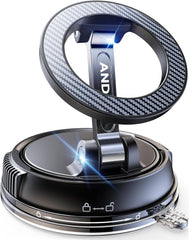 ANDERY Car Phone Holder for Magsafe [78+LBS Strongest Suction & 2400gf Magnetic] 360° Adjustable Car Phone Mount, Phone Holders for Your Car for iPhone 17 Pro Max 16 15 14 13 12 Plus Air, Carbon Fiber