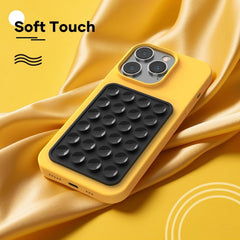 Silicone Phone Sticky Grip, Suction Phone Case Mount for iPhone and Android, Hands-Free Sticky Cell Phone Grip, Mobile Fidget Mirror Holder for Selfies and Videos