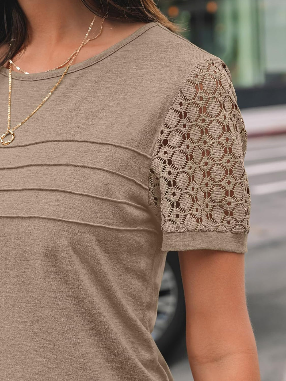 AUTOMET Women's Short Sleeve Shirts Dressy Lace Summer Tops 2026 Spring Trendy Casual T-Shirts Cute Work Outfits Blouses