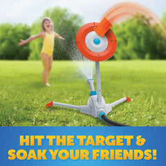 Blue Marble Toss 'N Soak Outdoor Sprinkler Game - Outdoor Water Play, Toss A Bean Bag & Soak Your Friends for Backyard Water Fun, Connects to Garden Hose, Kids Sprinklers for Yard, Yard Water Toys