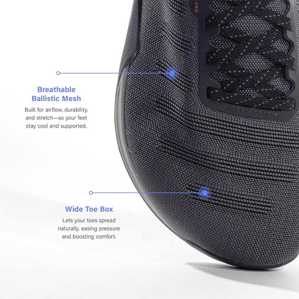 Flux Adapt Graphene XT Barefoot Shoes – Zero Drop Wide Toe Box Cross Trainers for Men & Women | Graphene Grip, Ballistic Mesh Upper | Gym, HIIT, Lifting & Crossfit Minimalist Sneakers Black