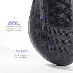 Flux Adapt Graphene XT Barefoot Shoes – Zero Drop Wide Toe Box Cross Trainers for Men & Women | Graphene Grip, Ballistic Mesh Upper | Gym, HIIT, Lifting & Crossfit Minimalist Sneakers Black