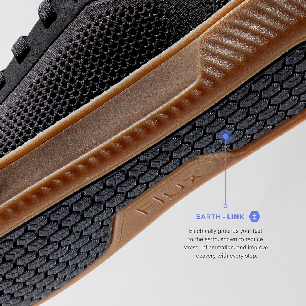 FLUX FOOTWEAR Adapt Knit Trainer – Wide Toe Box Shoe with Earth-Link Grounding, Zero-Drop Sole, Breathable Knit Upper & Machine Washable – Perfect for Daily Wear & Light Training