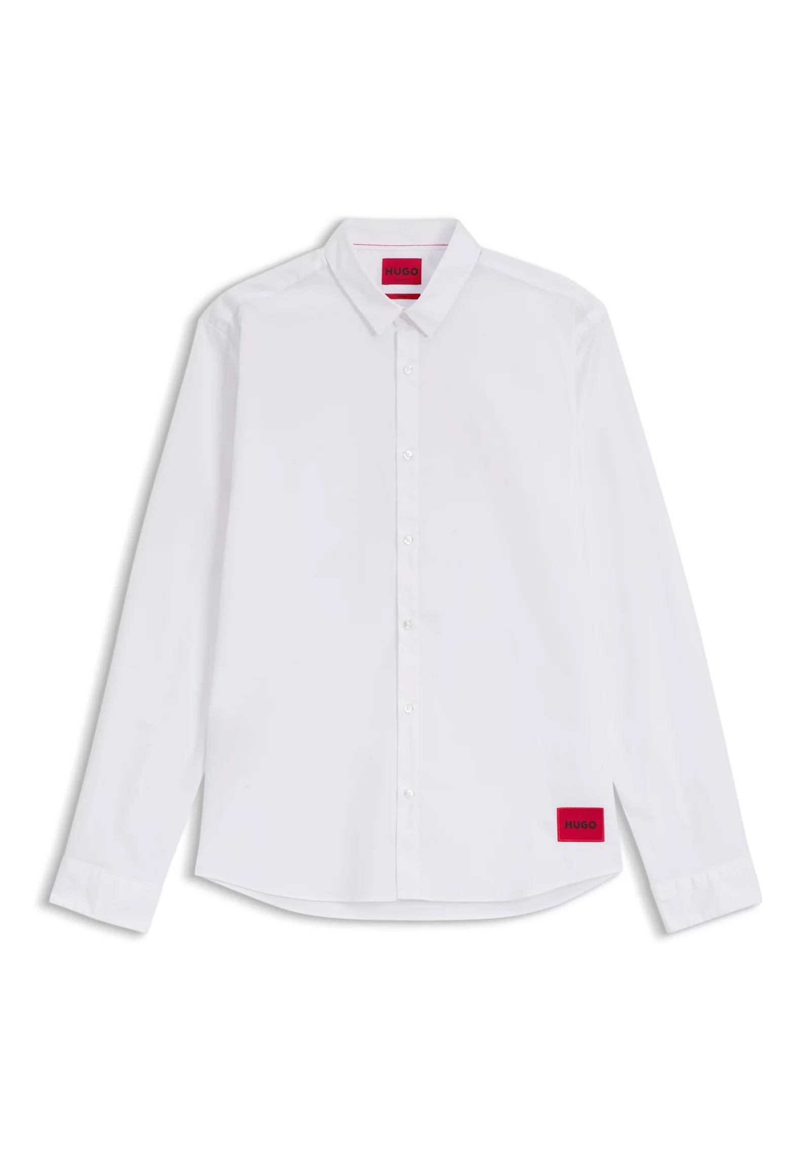 Extra-slim-fit shirt in stretch-cotton canvas