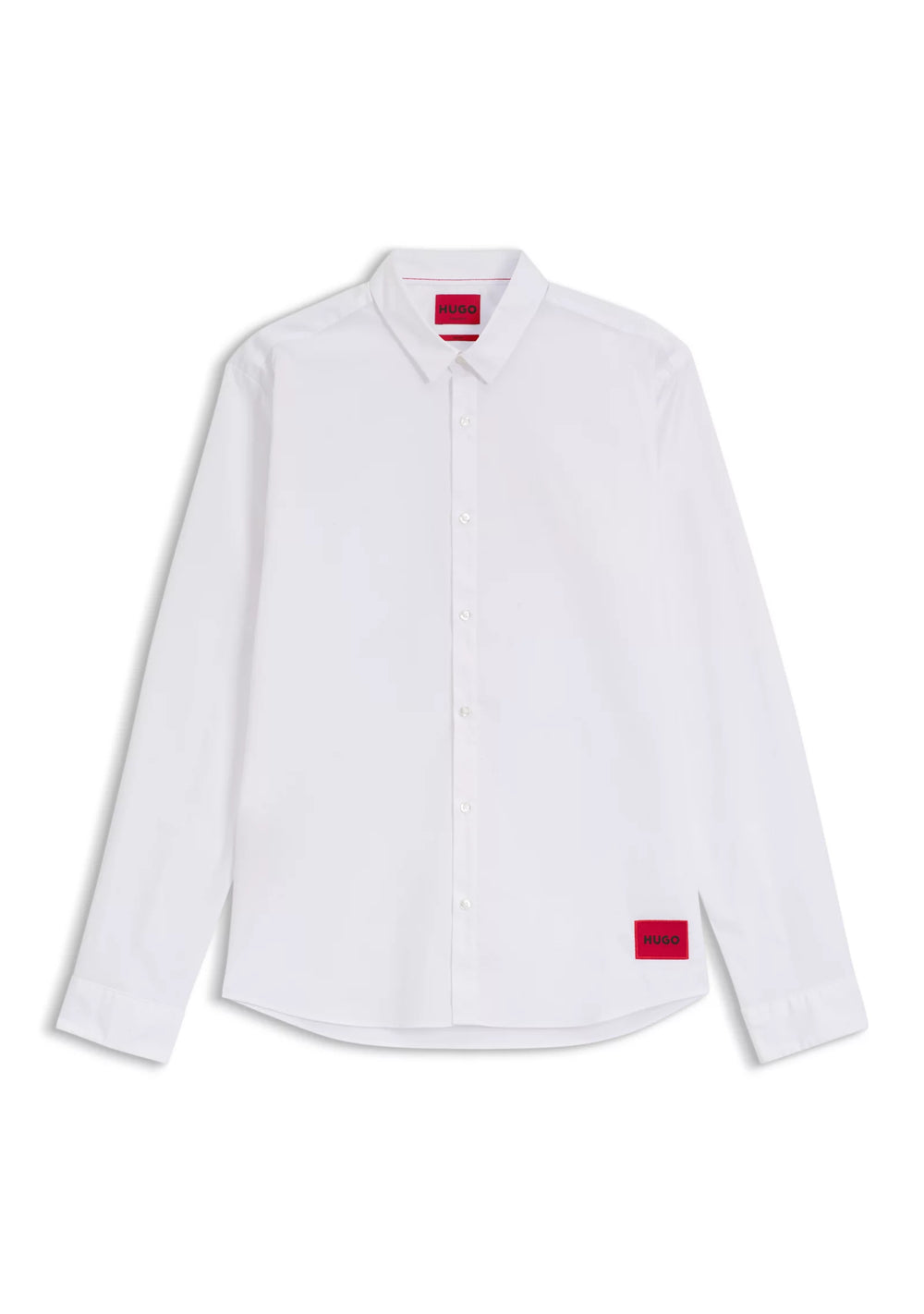 Extra-slim-fit shirt in stretch-cotton canvas