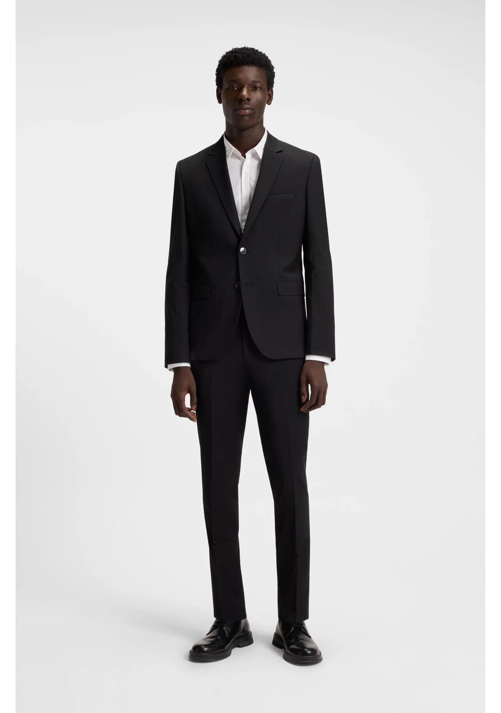 Extra-slim-fit shirt in stretch-cotton canvas
