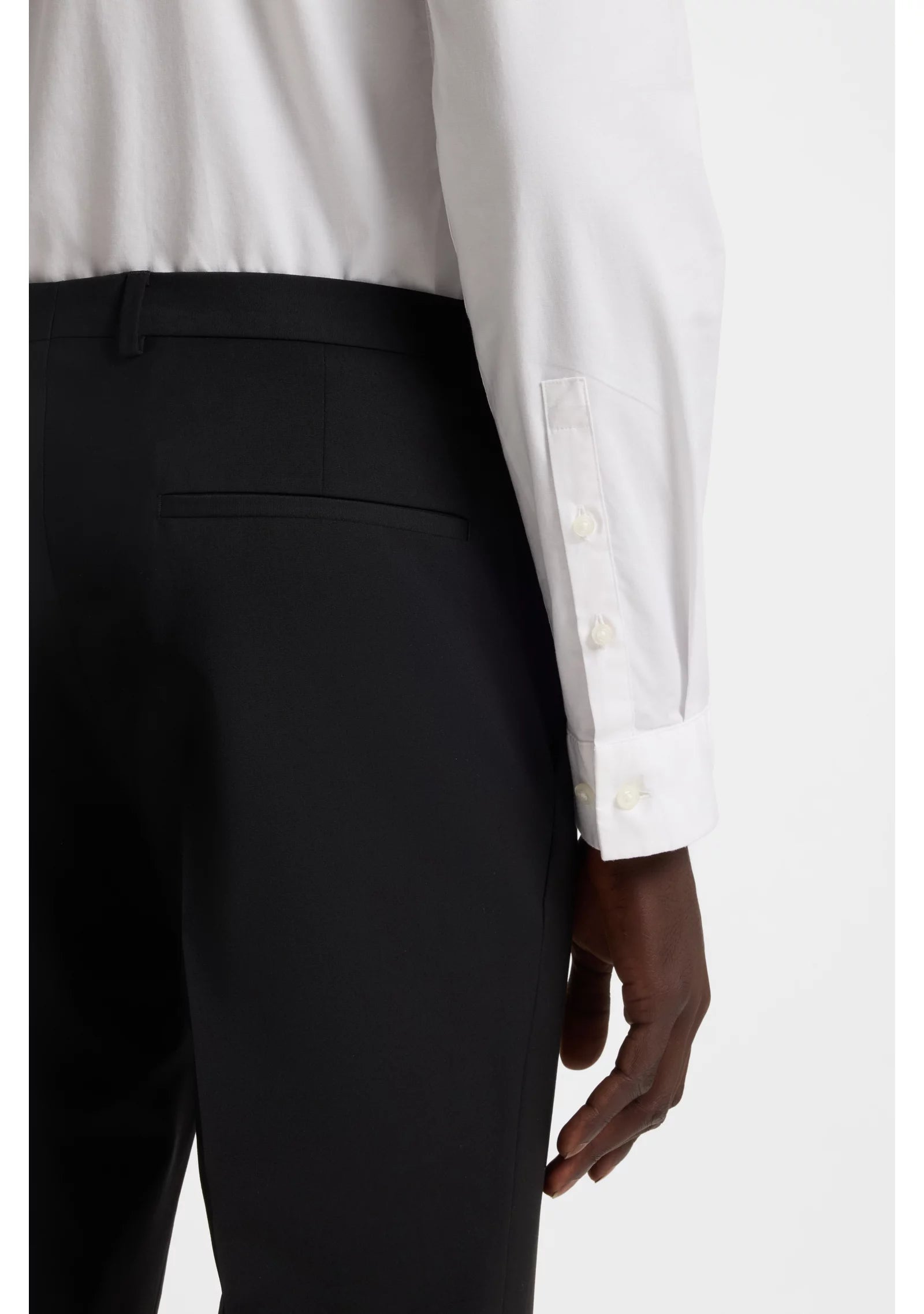 Extra-slim-fit shirt in stretch-cotton canvas