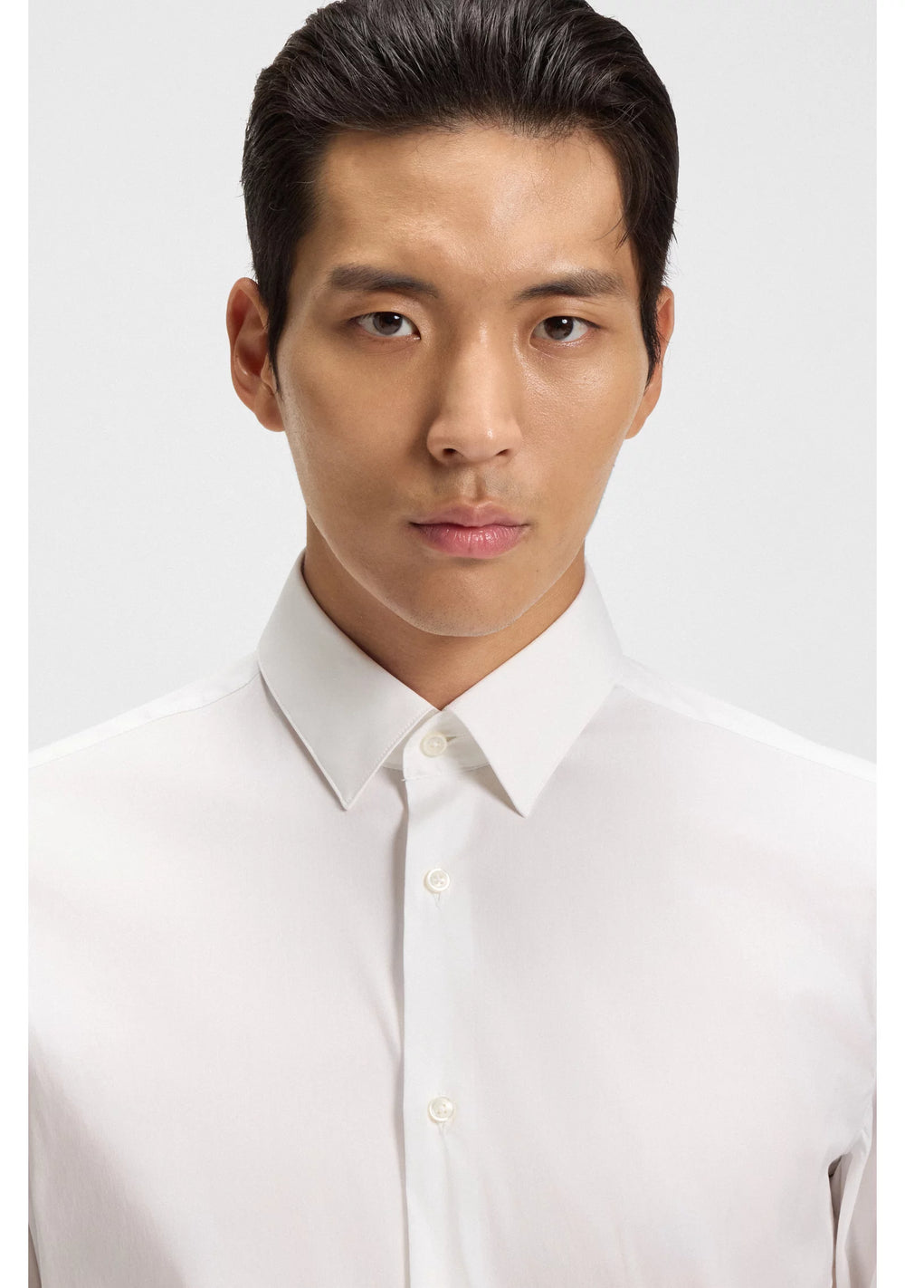 Extra-slim-fit shirt in easy-iron cotton-blend poplin