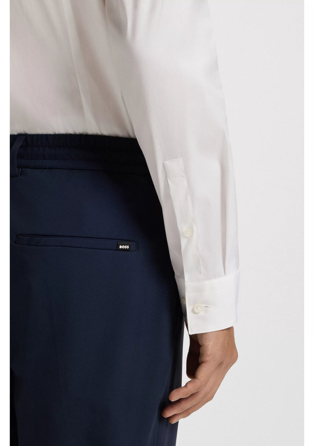 Extra-slim-fit shirt in easy-iron cotton-blend poplin