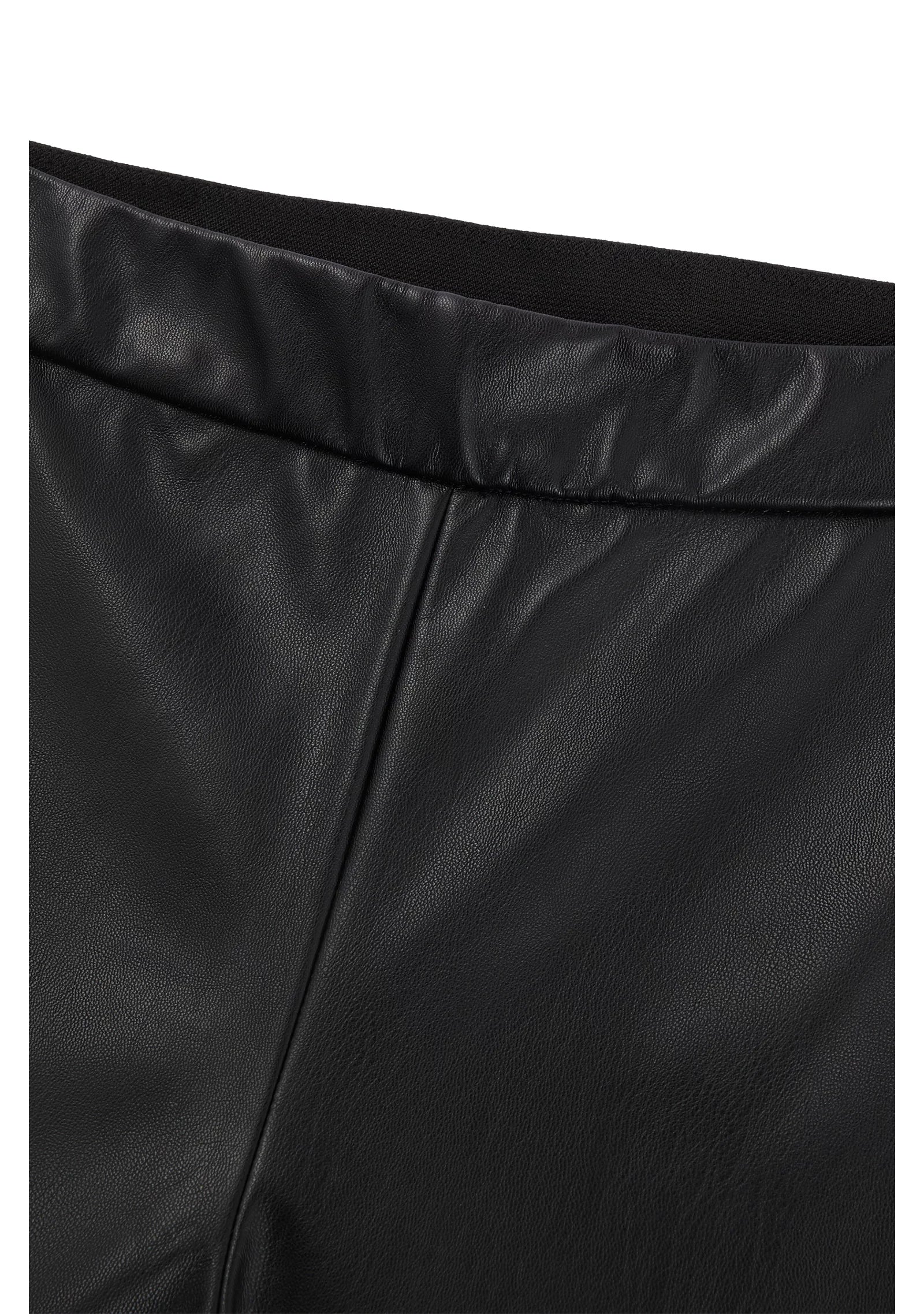 Skinny-fit high-waisted trousers with side zip