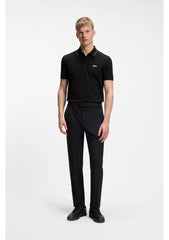 Slim-fit cotton piqué polo shirt with logo