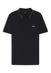 Slim-fit cotton piqué polo shirt with logo