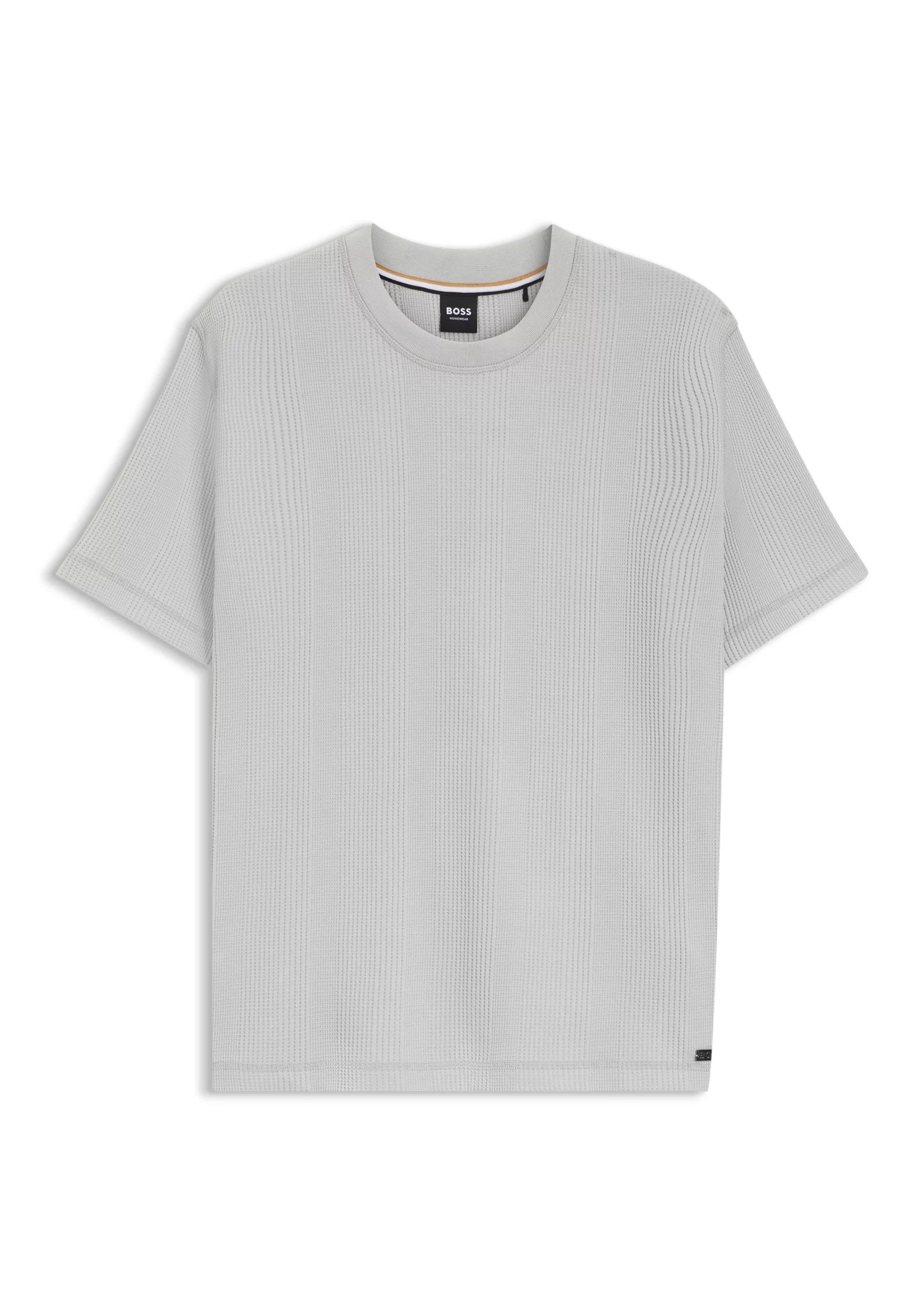 Cotton-blend T-shirt with waffle structure