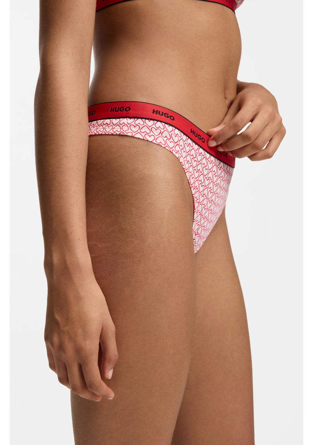 Three-pack of stretch-cotton thongs with logo details