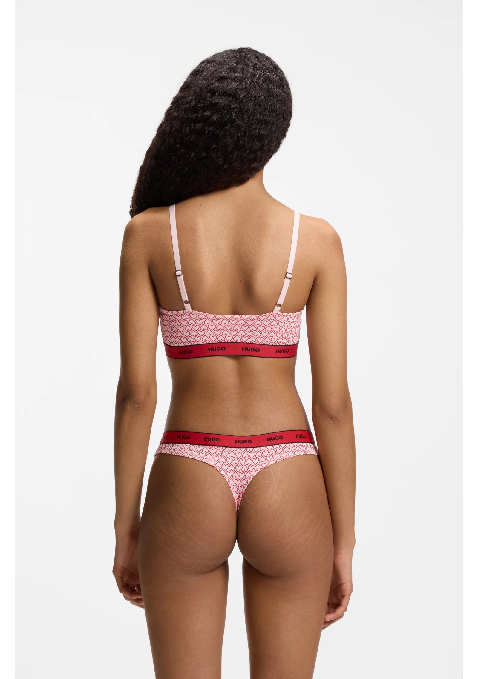 Three-pack of stretch-cotton thongs with logo details