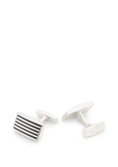Cufflinks with coloured lines