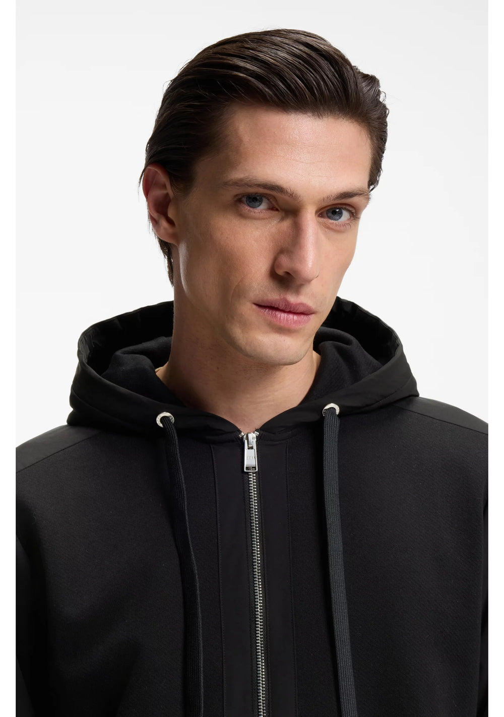 Cotton-terry zip-up hoodie with signature-stripe trims