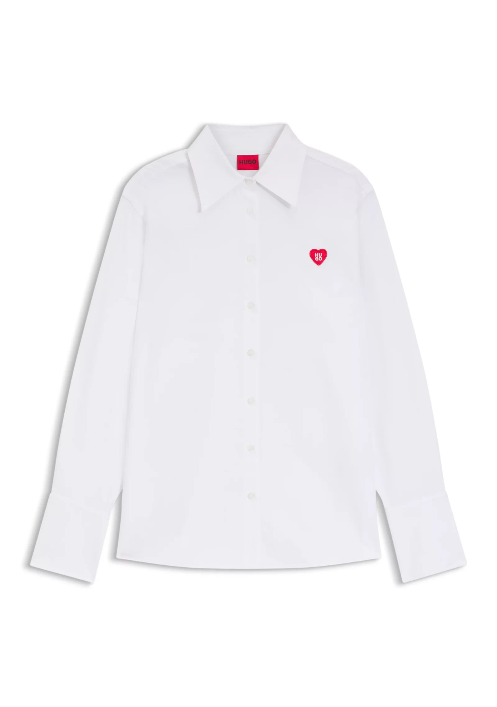 Relaxed-fit blouse in Oxford cotton with heart logo